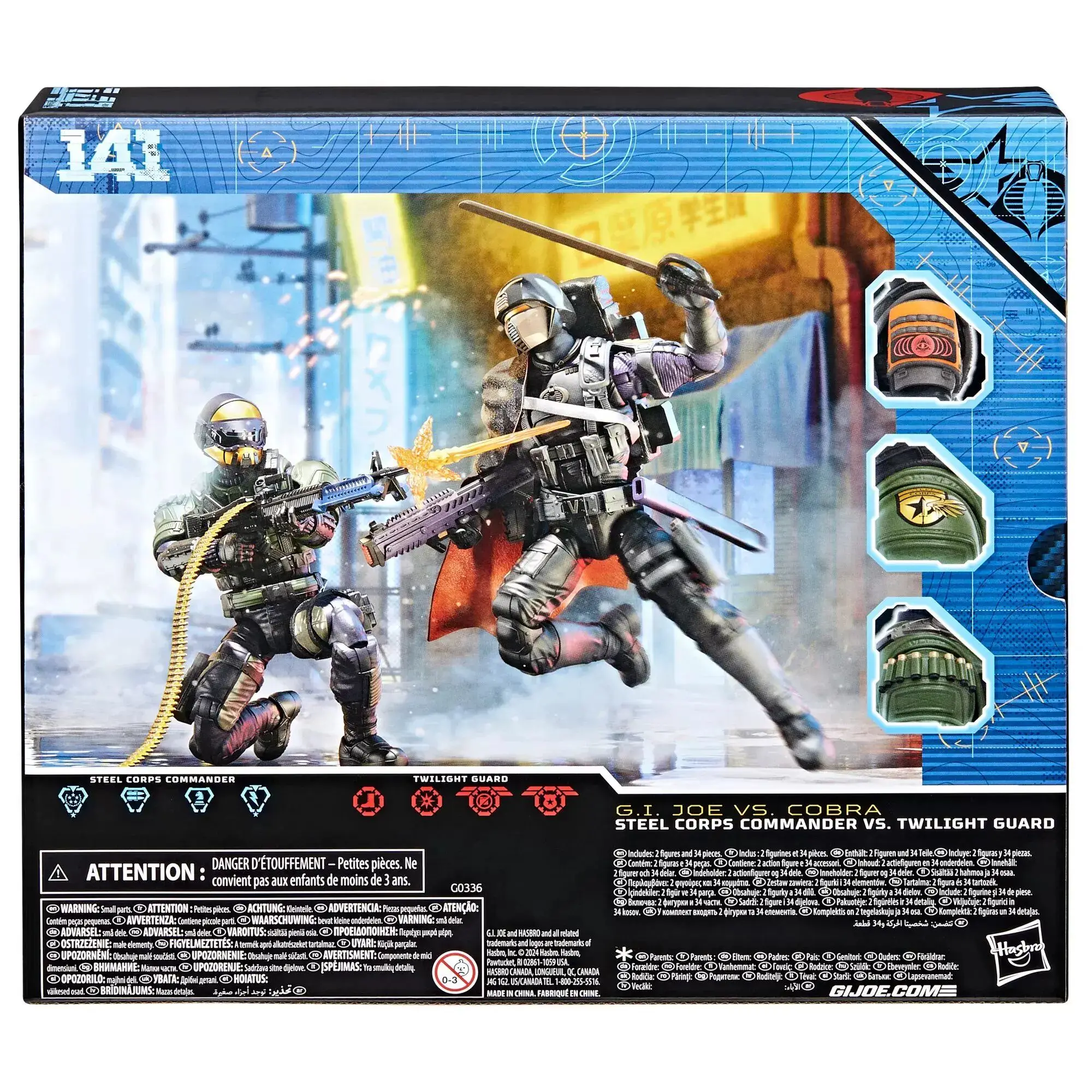 Hasbro GI. Joe geclassificeerde serie # 141 Steel Corps Commander VS Twilight Guard 2-pack 6-inch actiefiguur cadeau