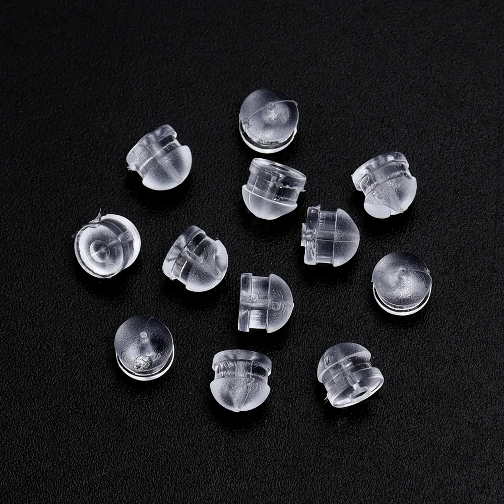 200-500 Stück/Lot Silikon-Ohrringstopper, transparente Gummi-Ohrringverschlüsse für DIY-Schmuckherstellung, Ohrring-Zubehör – Detail 6