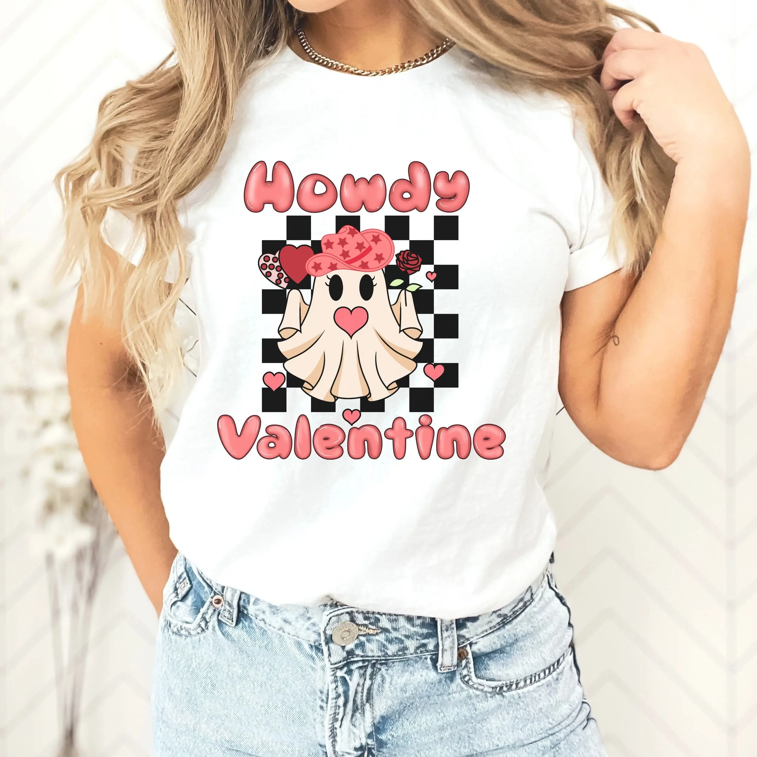 Western Valentine T Shirt Howdy GhosT Valentines Day Cowboy Spooky Funny