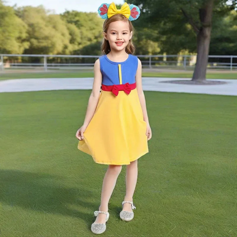 

XT8Sunmmer Sweet Girls Suspenders Dress Sleeveless Patchwork Princess Casual Belle Moana Daily Vestidos Children Clothing PXT6@!