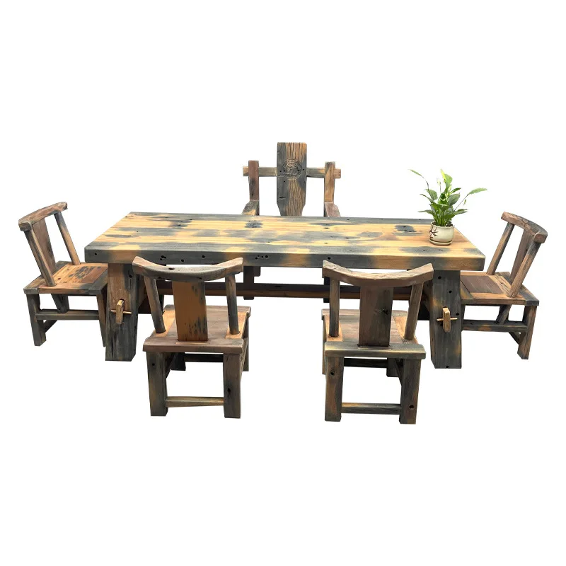 

New Chinese tea table and chair combination walnut home office solid wood kung fu tea table