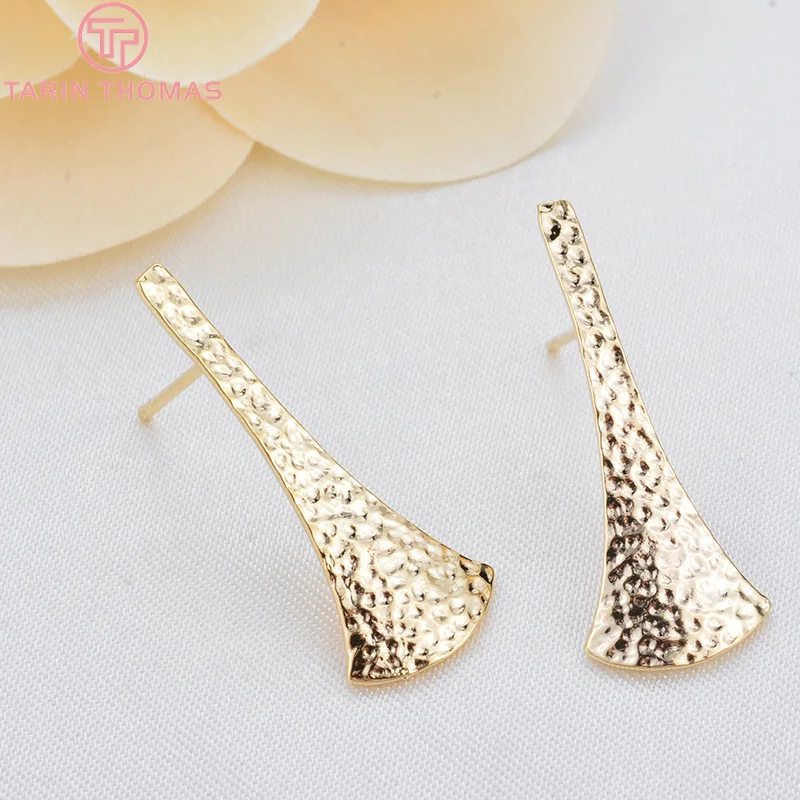 (2480)10PCS 27x11 MM 24 K Gold Color brass Tree Leaf Study Earrings High quality Diy Jewelry Accessories