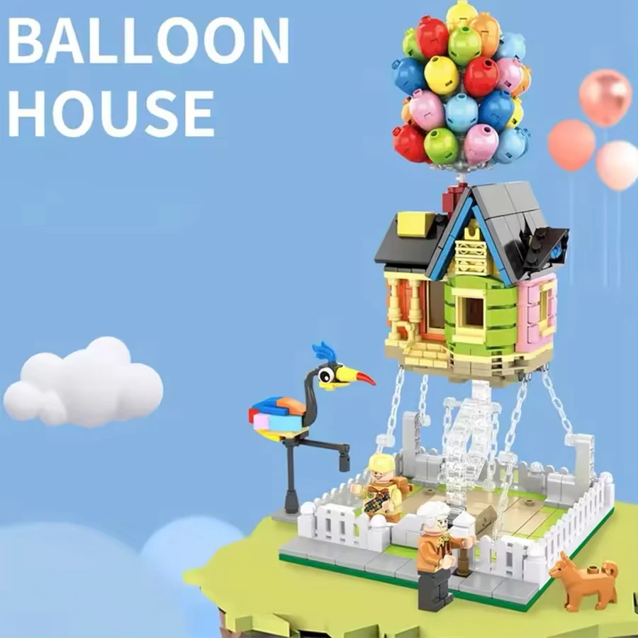 

Building Blocks Movie Flying House 8002 Building Blocks Model Set Toys Children's Christmas Birthday Gift Up House