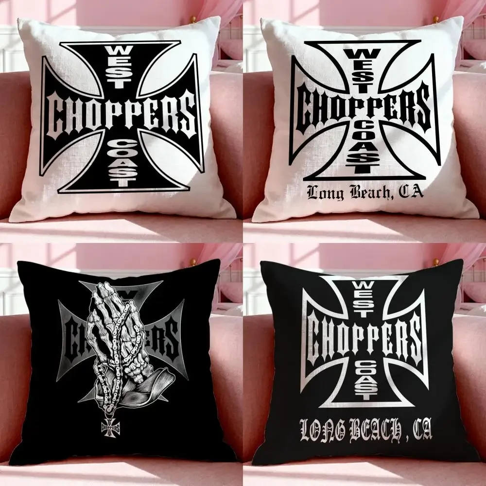 Famous Brand W-West Coast ChoppersS Cushion Cover Short Plush Breathable Pillowcase Odorless Invisible Zipper Washable Removable