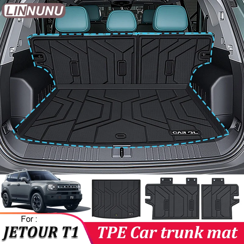 Linnunu TPE Car Trunk Mat For Chery Jetour T1 2026 2027 Automotive Interior Accessories Protective Pad Anti Dirt Durable Cushion