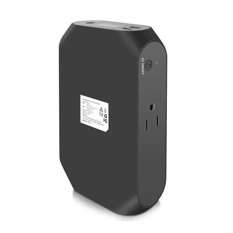 Quick Charge 110V or 220~240V AC Outlet 18000mAh 65W Portable Charger Power Bank Can Be Charged by Solar Panel