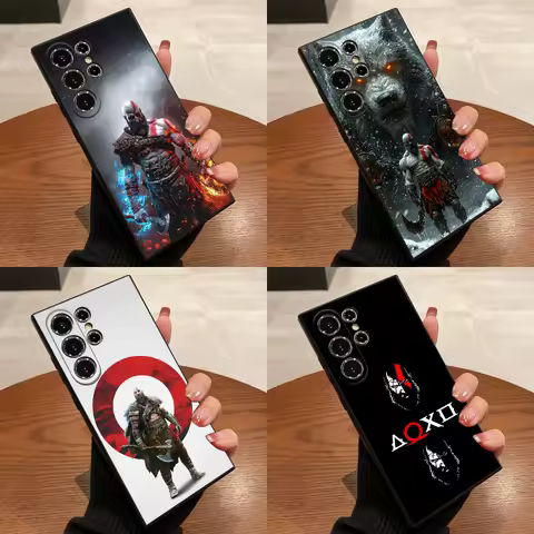 Game G-God of W-War Kratos Phone Case For Samsung S25,S24,S21,S22,S23,S30,Ultra,S20,Plus,Fe,Lite,5G Black Box