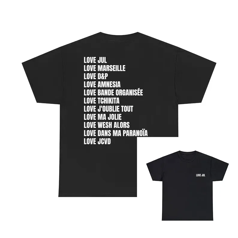 

New Maillot Jul T Shirt Summer Cotton Men's Women Top Tee Short Sleeve Streetwear Plus Size Streetwear Cotton top Hip Hop soft