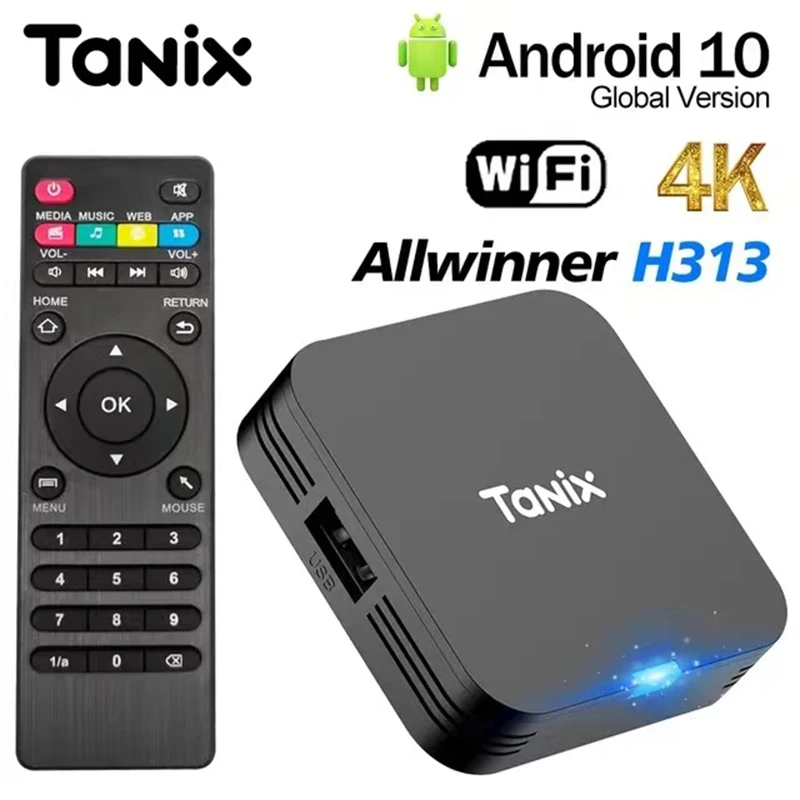 HOT Android 10.0 MINI TV Box Tanix TX1 Allwinner H313 2.4G Wifi RAM 2GB ROM 16GB 8GB  Support 4K Smart TV BOX