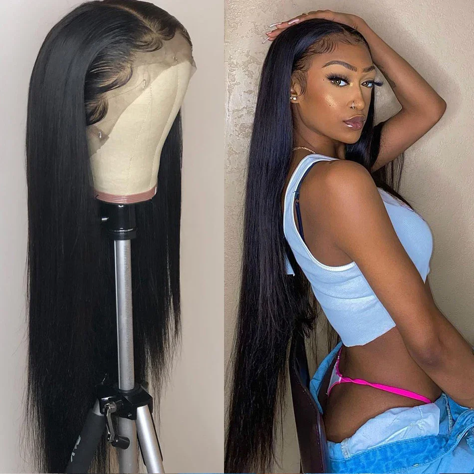 13x6 13x4 Lace Front Wigs Human Hair Brazilian Bone Straight 180% Remy 4x4 Lace Closure Wigs Pre Plucked MYLOCKME Lace Wig