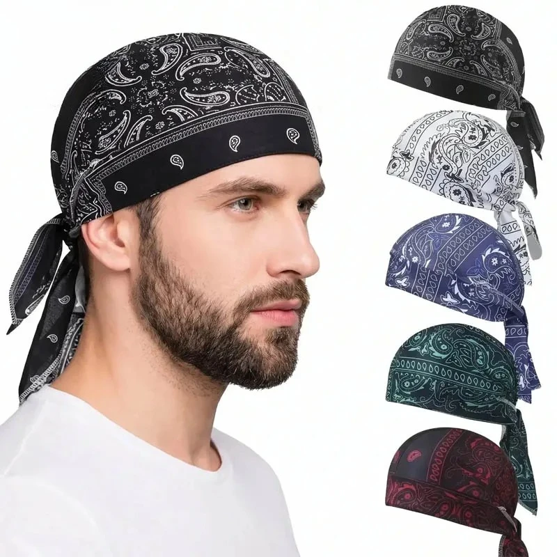 Diadema Deportiva Estilo Pirata con Correa Ajustable, Transpirable, para Forro de Casco de Ciclismo y Danza Urbana