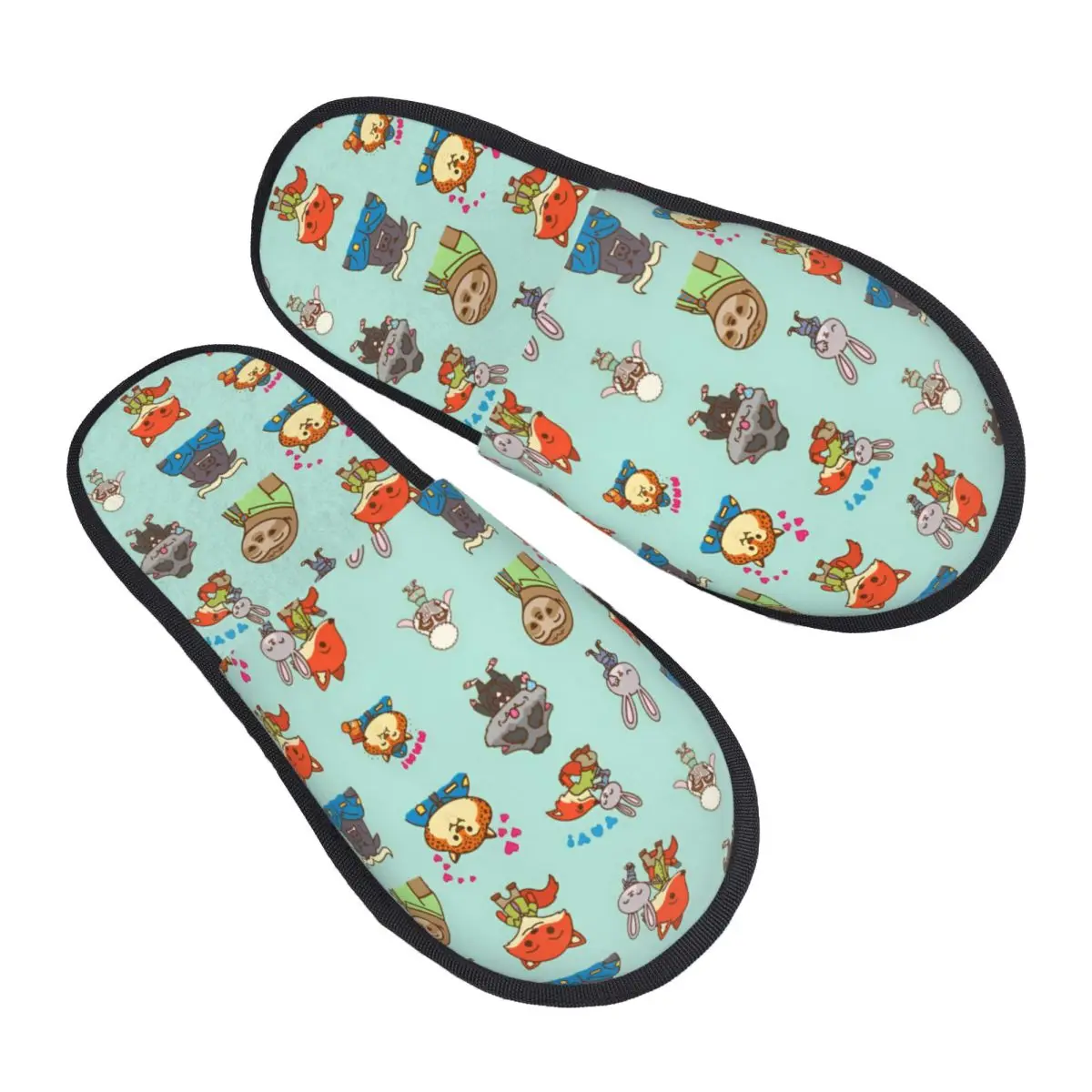 

Custom Zootopia Memory Foam Slippers Women Soft Warm Judy and Nick House Slippers