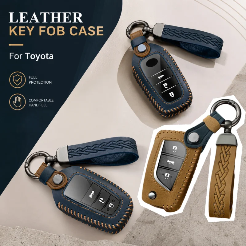 Car Remote Key Case Cover For Toyota Hilux Camry Yaris Corolla 2022 Rav4 2021 CHR Revo Auris Innova Highlander Venza Fortune