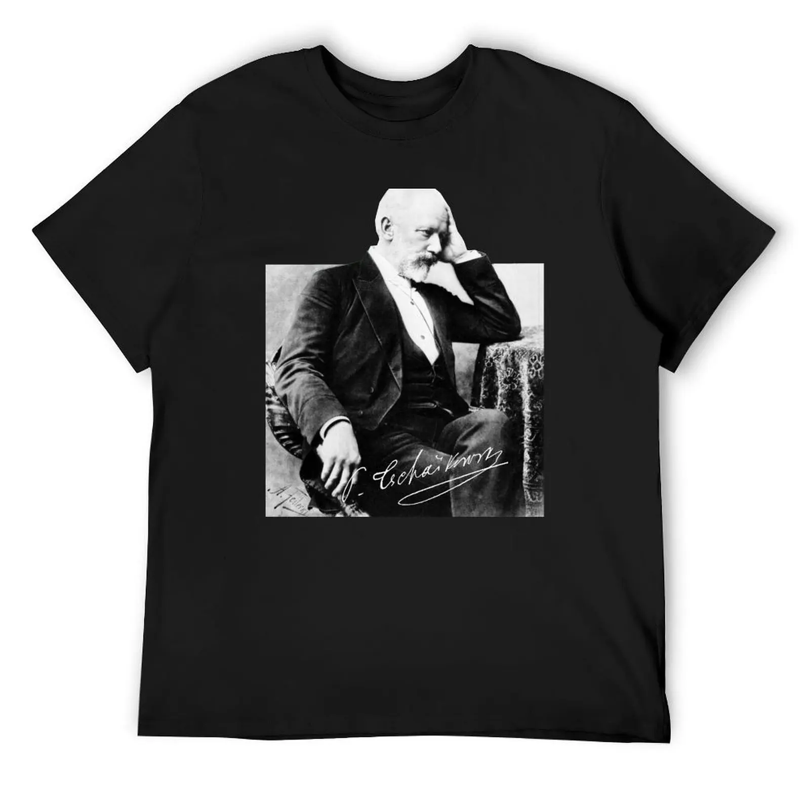 

Pyotr Ilyich Tchaikovsky, Пётр Ильич Чайковский T-Shirt vintage graphic tee hippie clothes anime figures mens fashion