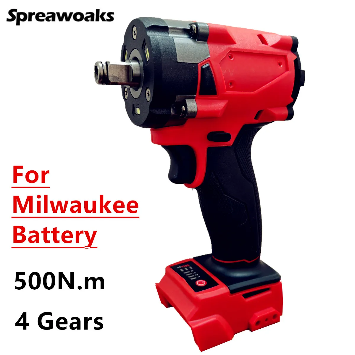 

Brushless Impac Wrench 500N.m Cordless Electric Driver 1/2 Car Repair Screwdriver 4 Gears Power Tools For Milwaukee 18V Battery