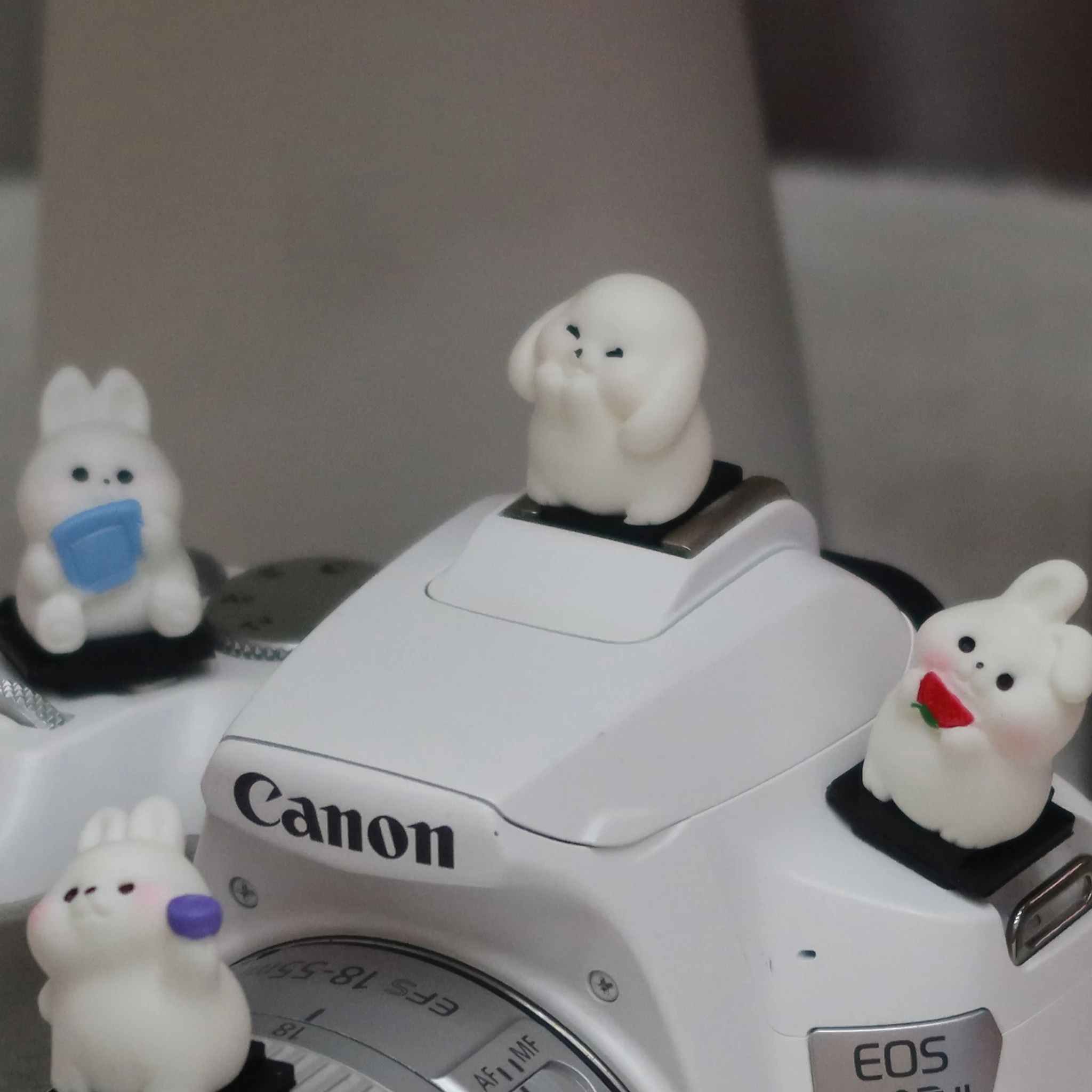 Premium Resin Cute Chubby Bunny Camera Hot Shoe Cover 3D Cartoon Decor Cap for Fujifilm Sony Canon Mirrorless DSLR Accessories