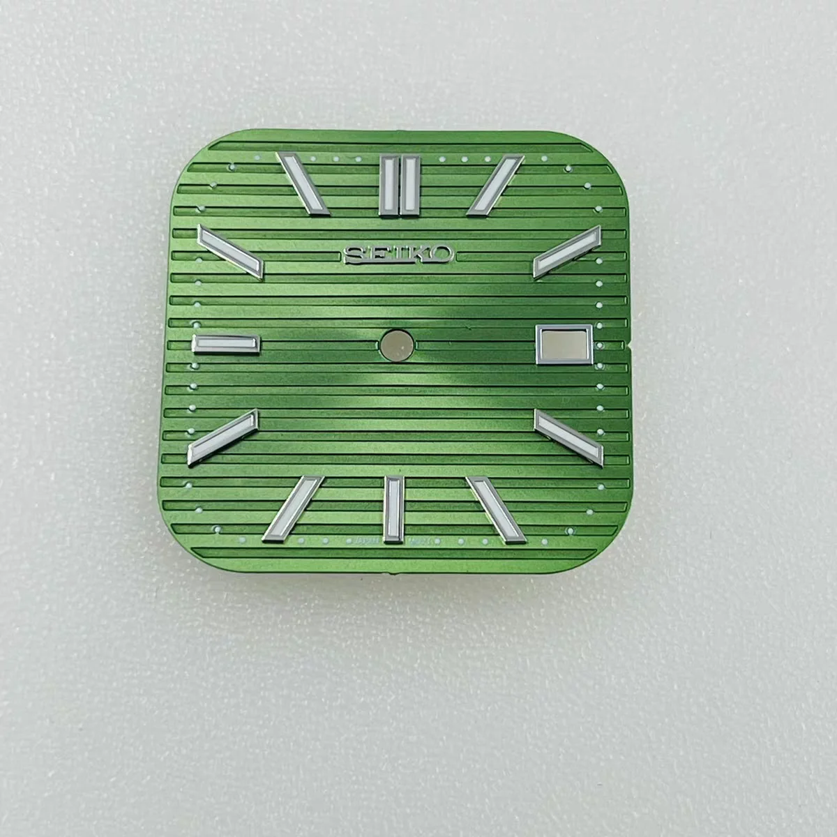 29.5mm NH35 Dial/NH36 Dial Mechanical Watch Modified Green Luminous II Nautilus Dial S logo Single Calendar for seiko mod