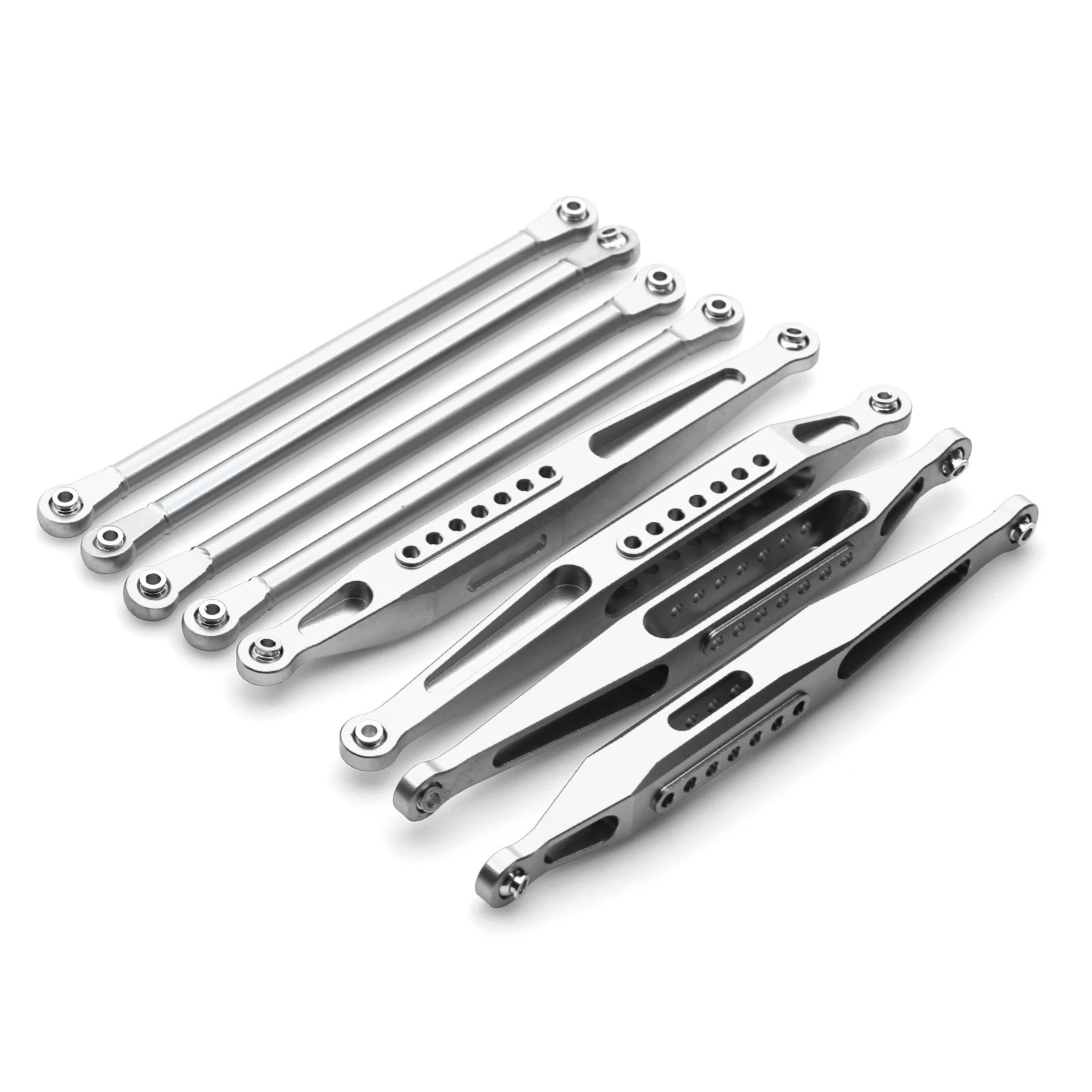 Zestaw drążków kierowniczych ze stopu aluminium RCGOFOLLOW, część tuningowa RC, zestaw drążków kierowniczych do samochodów RC 1/10 LOSI LMT 4WD, kolor zielony