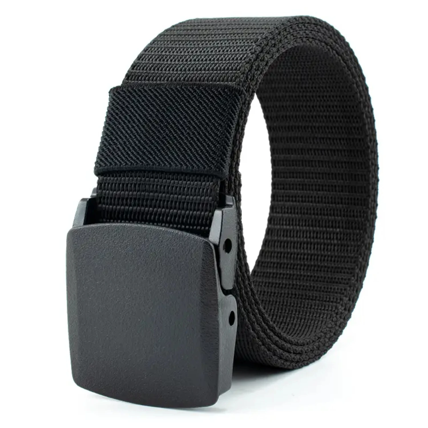 Tough and Durable Military Tactical Waist Belt with Metal-Free Plastic Buckle - Reliable and Sturdy Nylon Canvas Webbing Belt fo