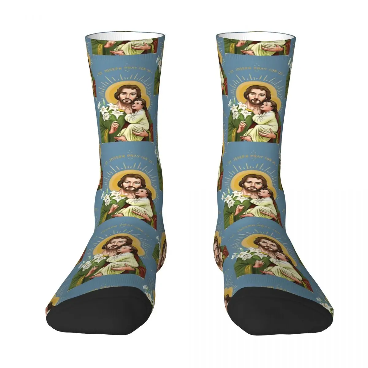 Jesus Christ St. Joseph Men Women Socks Cycling Novelty Spring Summer Autumn Winter Stockings Gift