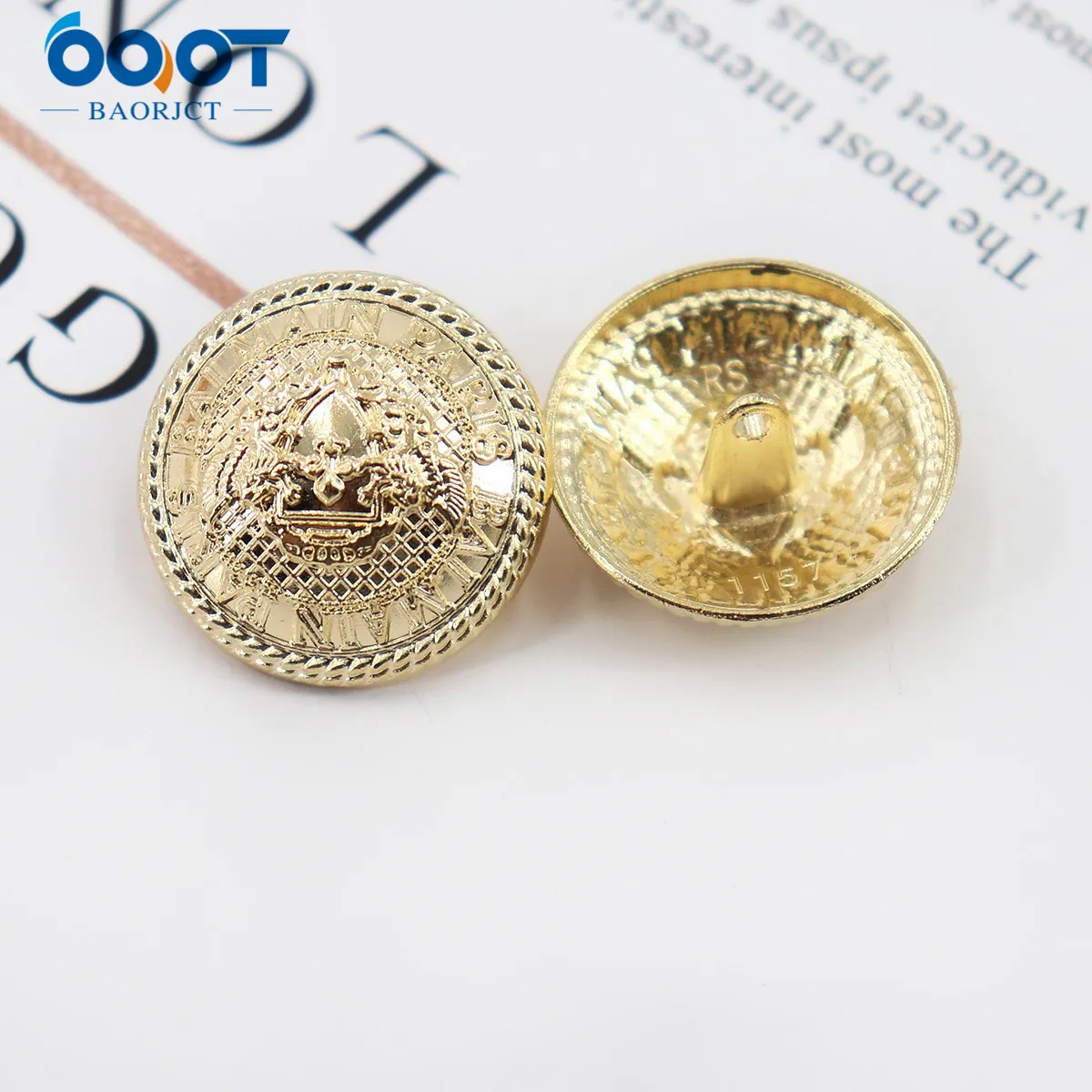 Metal Button 10Pcs/Lot  Yellow Gold or Silover Sweater Coat Decoration Shirt Buttons Accessories DIY JS-560