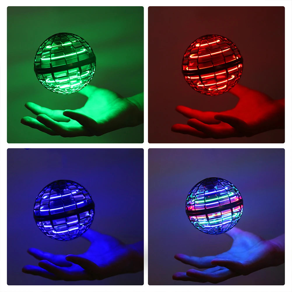 3pcs Flying Ball Boomerang Drone Flyorb Magic ไฟ LED ของขวัญ Hover Ball Fly Nova Orb Flying Spinner Fidget เด็กครอบครัวของเล่น