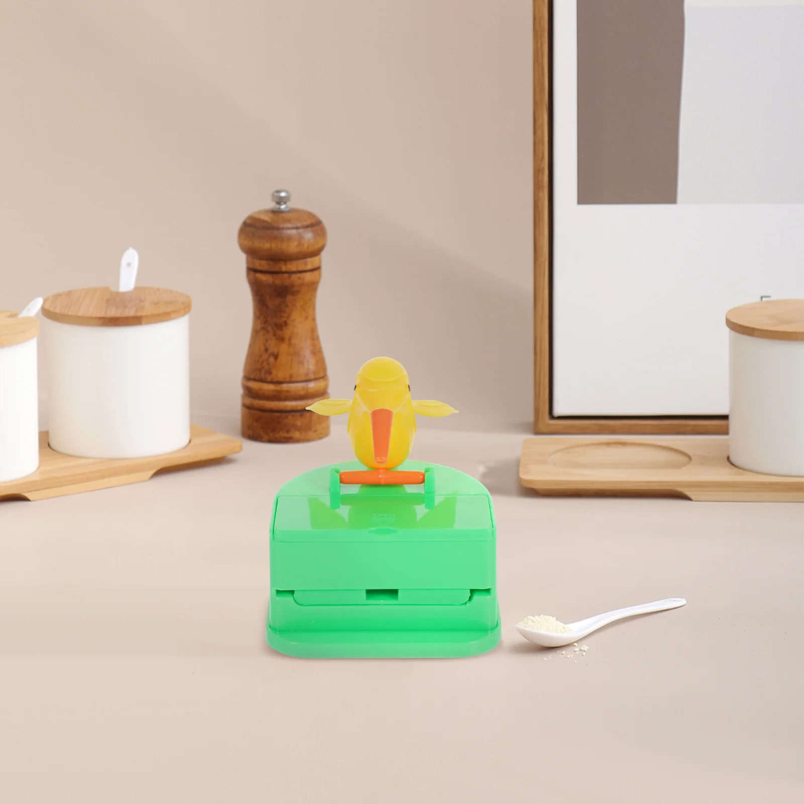 

Toothpick Box Bird Shaped Creative Holder For Home Kitchen Table Press-Type Dispenser Small Cartoon Organizer Storage