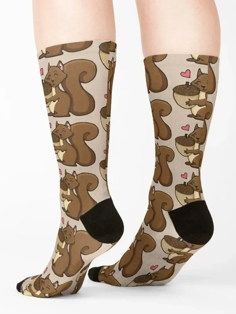 Squirrel Loves Nuts Socks happy crazy Socks For Men Women's