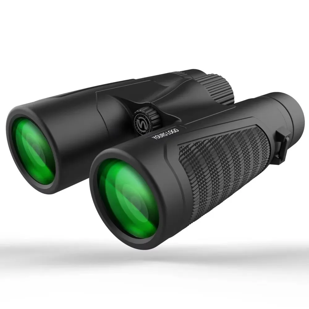 منظار عالي الدقة 12 × 42، مناسب للبالغين، قوة عالية، مثالي لمشاهدة الطيور، الصيد، المشي لمسافات طويلة، السفر، والرياضة، حامل الهاتف