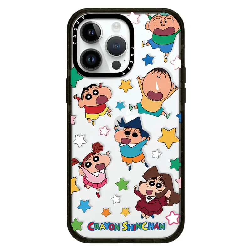 

Crayon Shin-chan IPhone Case for IPhone 16 Pro Max 15 14 13 Plus 12 Pro Cartoon Anime Case for Apple 11 Durable Protective Cover