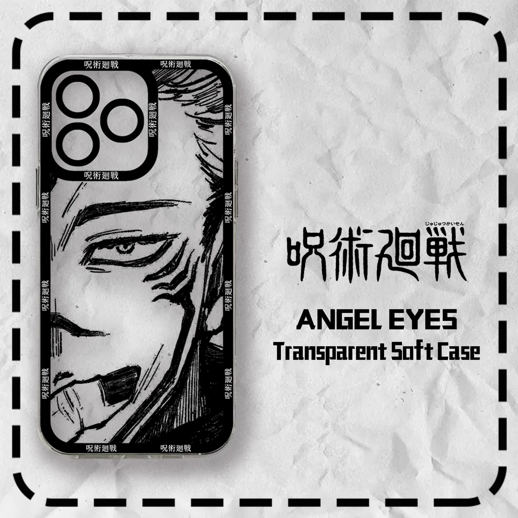 Blcak Hot Jujutsu Kaisen Anime Clear Case Voor Samsung A73 A72 A71 A71 A55 A52 A51 A50 A50 A42 A35 A33 A32 A31 A30 A24 A23 A22 A13 A12 5G