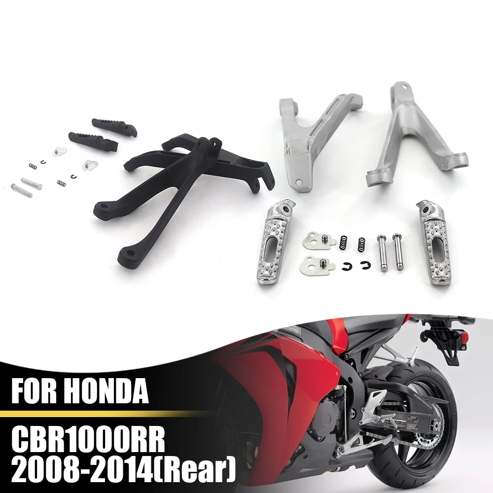 

Motorcycle Rear Passenger FootPeg Bracket Footrest Set Foot Rests For 2008-2014 Honda CBR1000RR CBR 1000RR 2013 2012 2011