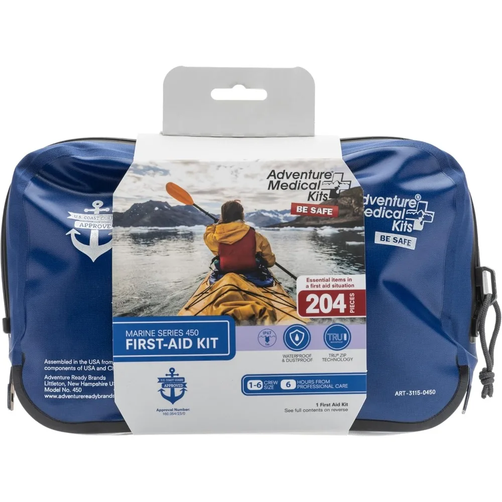 

Adventure Medical Kits Marine Series Medical Kit - 450 - Boat First Aid Kit For 6 People 6 Hours From Care - Includes Emergency