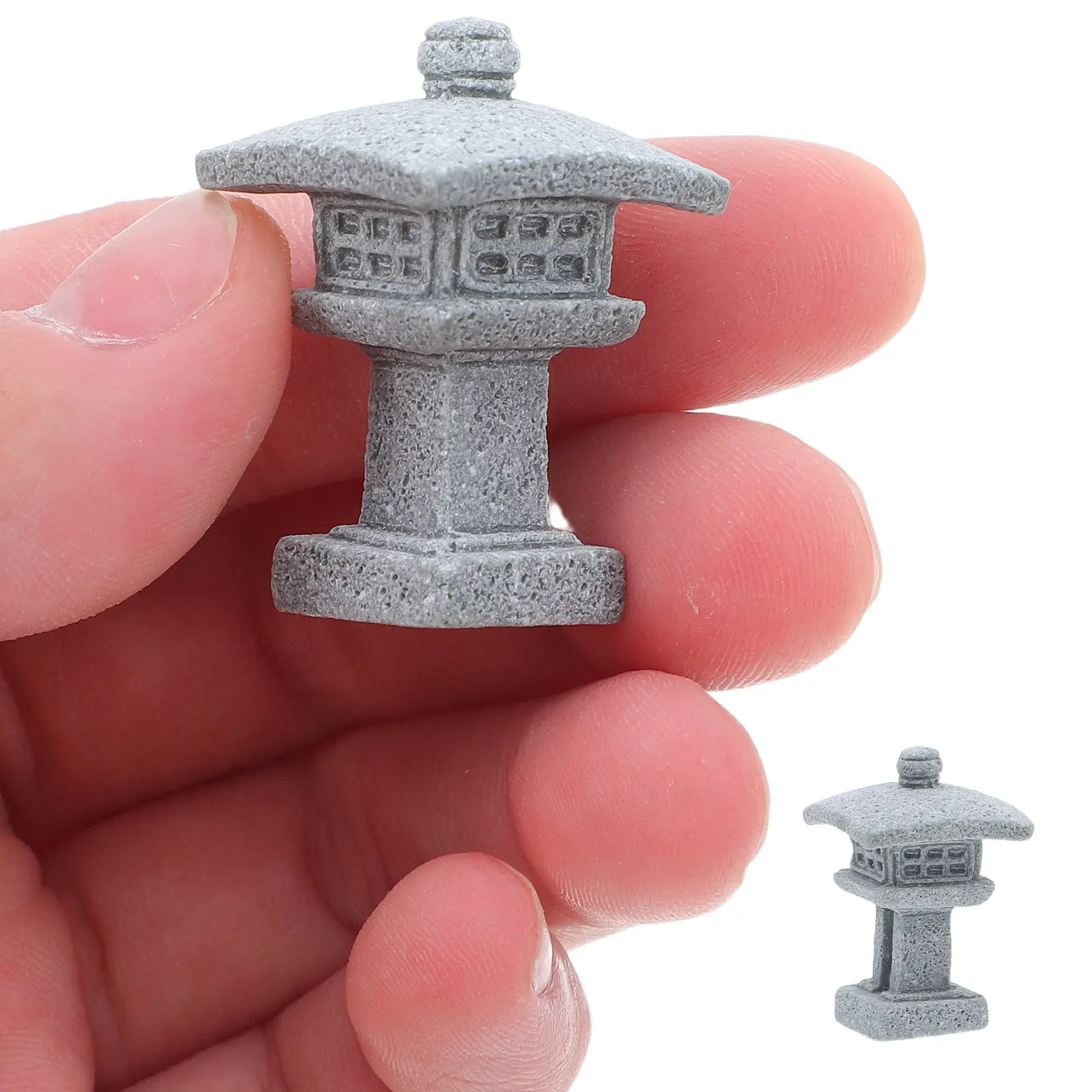 4Pcs Mini Pavilion Ornament Artistic Crafted Fish Tank Bonsai Zen Garden Landscape Decoration Mini Pavilion Statue