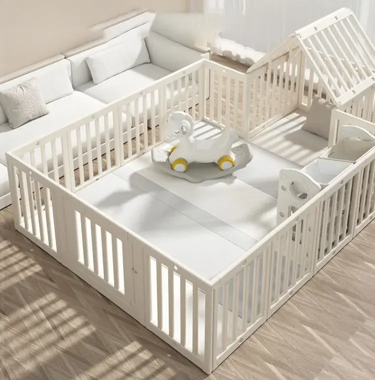 Corralito Bebe Baby Playpen with Playhouse and Playground Indoor Toddler Play Fence Kids for Babies and Kids