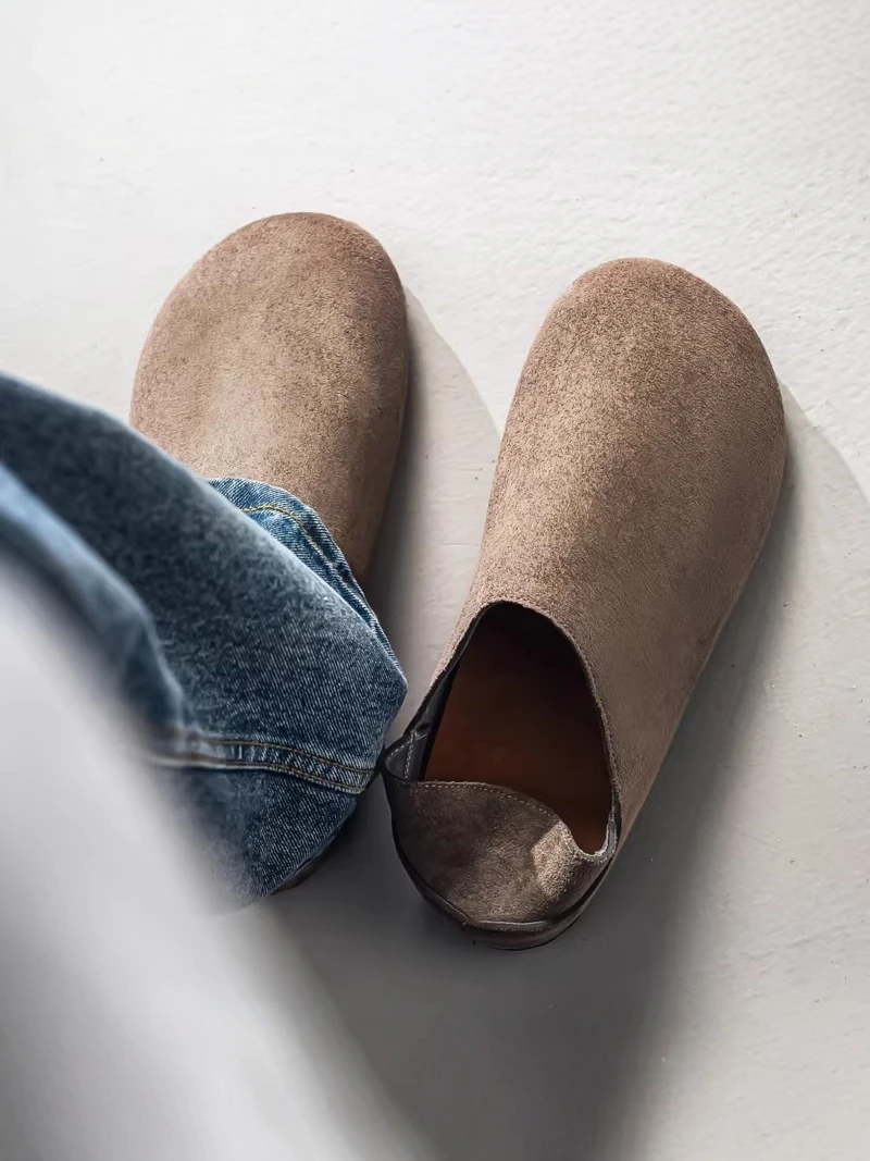 

Birkent Men's Slippers 2026 New Outdoor Wear Slip-On Lazy Head Cover Office Dual-Wear Half Slippers Mule Shoes Breathable PU