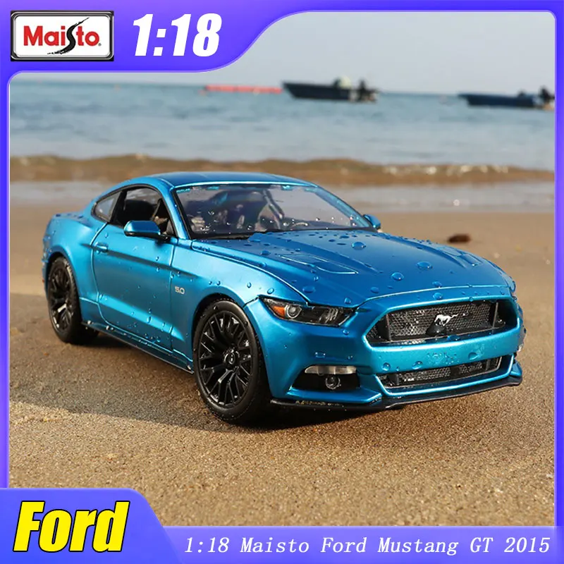 

1:18 Maisto Ford Mustang GT 2015 Model Sports Car Alloy Luxury Vehicle Diecast Edition Toys Collection Ornaments Kids Gifts