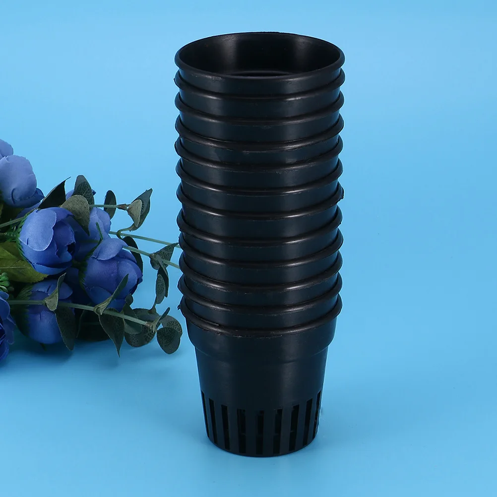 15pcs Planting Basket Slotted Plastic Pot For Hydroponics Nursery Bucket Garden Containers Net Cups With Drainage Holes Root