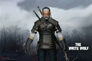 Resale Nine Artisans J-001 1/6 Scale White-Haired Geralt The Witcher 3 The Witcher Posable 12 Inch Articulated Action Figure