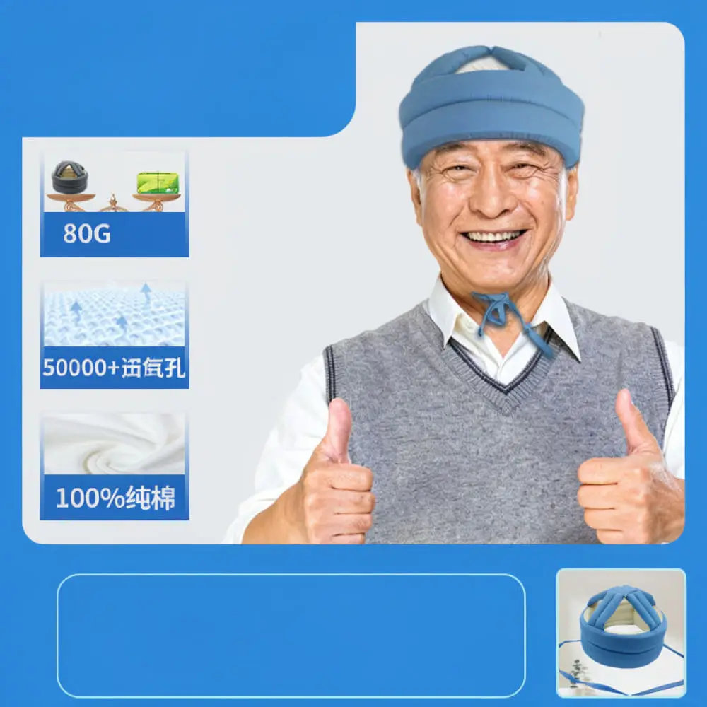 Elderly Safety Protective Cap Soft Breathable Cotton Headgear Anti Collision Hat For Post Surgery Recovery