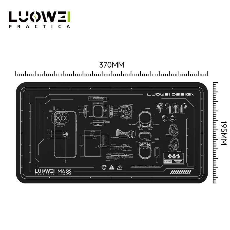Almohadilla aislante LUOWEI M4, almohadilla de trabajo de reparación de ordenador portátil y teléfono móvil resistente a altas temperaturas para soldar almohadilla antiescaldado de silicona