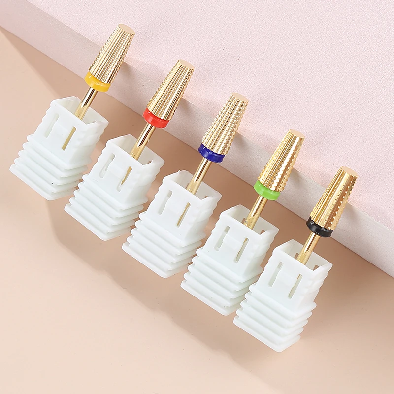 متعدد نماذج كربيد التنغستن مسمار لقم الكهربائية مسمار طحن القاطع السيراميك طحن القاطع ملفات الأظافر لآلة مانيكير #5