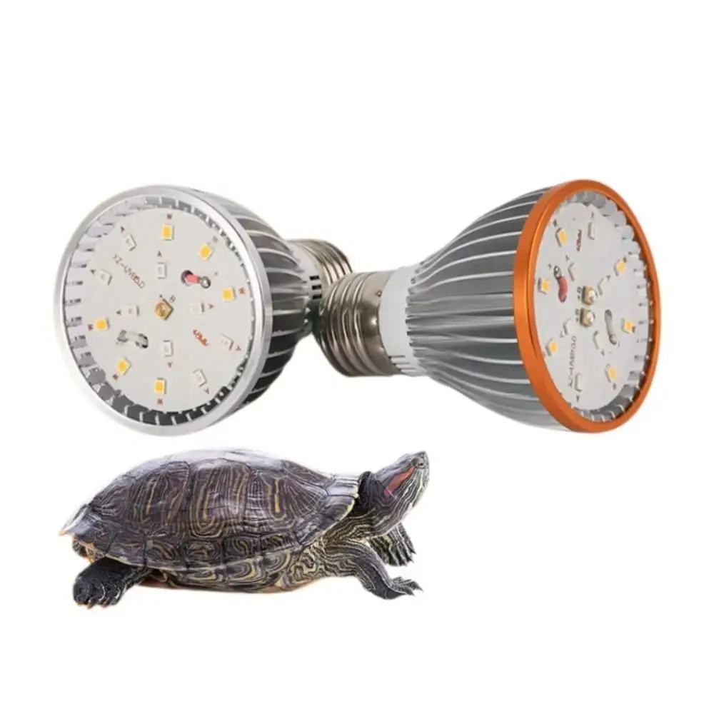 LED الزواحف ضوء لمبة الطيف الكامل 5.0/10.0 E27 تررم مصباح UVA UVB الإضاءة الصغيرة الحيوانات الأليفة التدفئة لمبة ل السحلية السلحفاة الأفعى