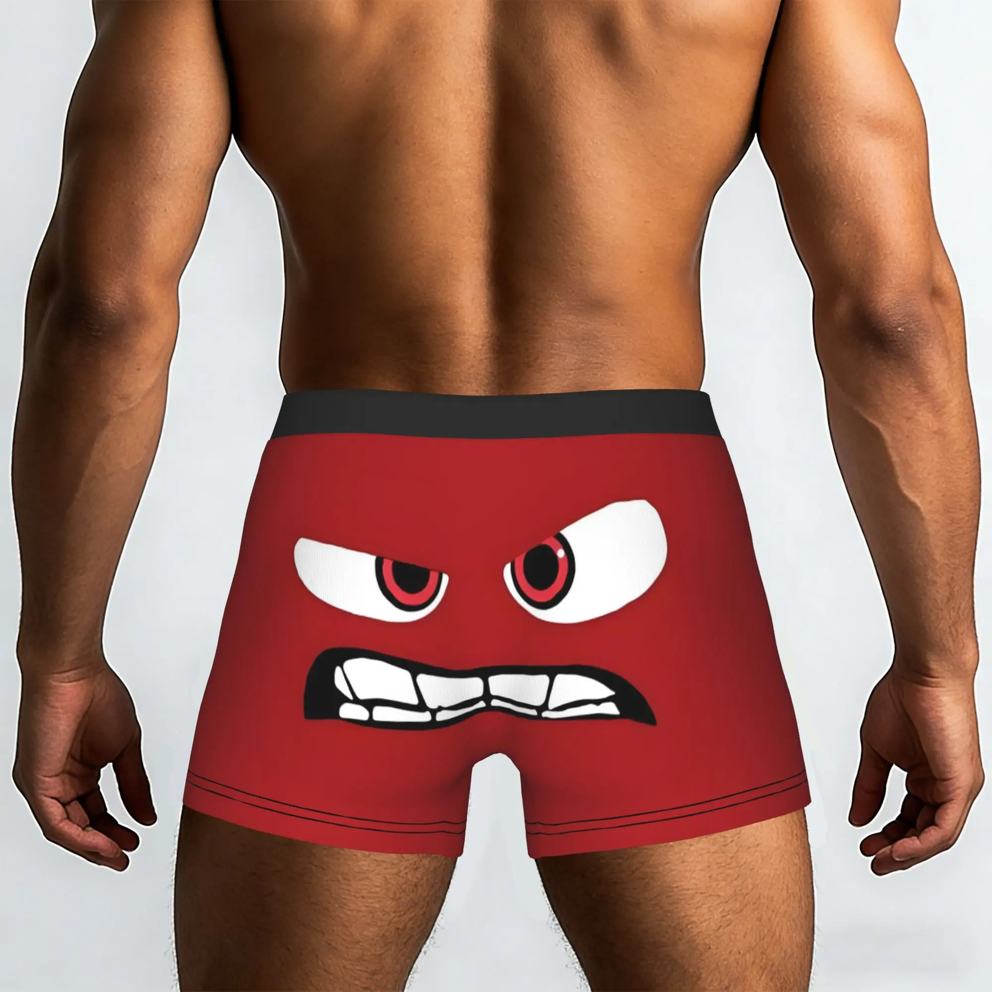 Custom Funny I-Insides Cartoon Out   Boxers Shorts Panties Men's Underpants Stretch  Briefs Underwear