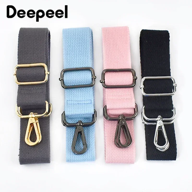 Deepeel 3.8cm New Canvas Solid Color Strap Handbag Crossbody Replacement Shoulder Straps Adjustable Women\'s Bag Accessories