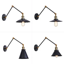 Arte de hierro americano Multi Festival UFO Bar restaurante negro personalidad Simple cama habitación decoración lámpara para dormitorio luz de pared