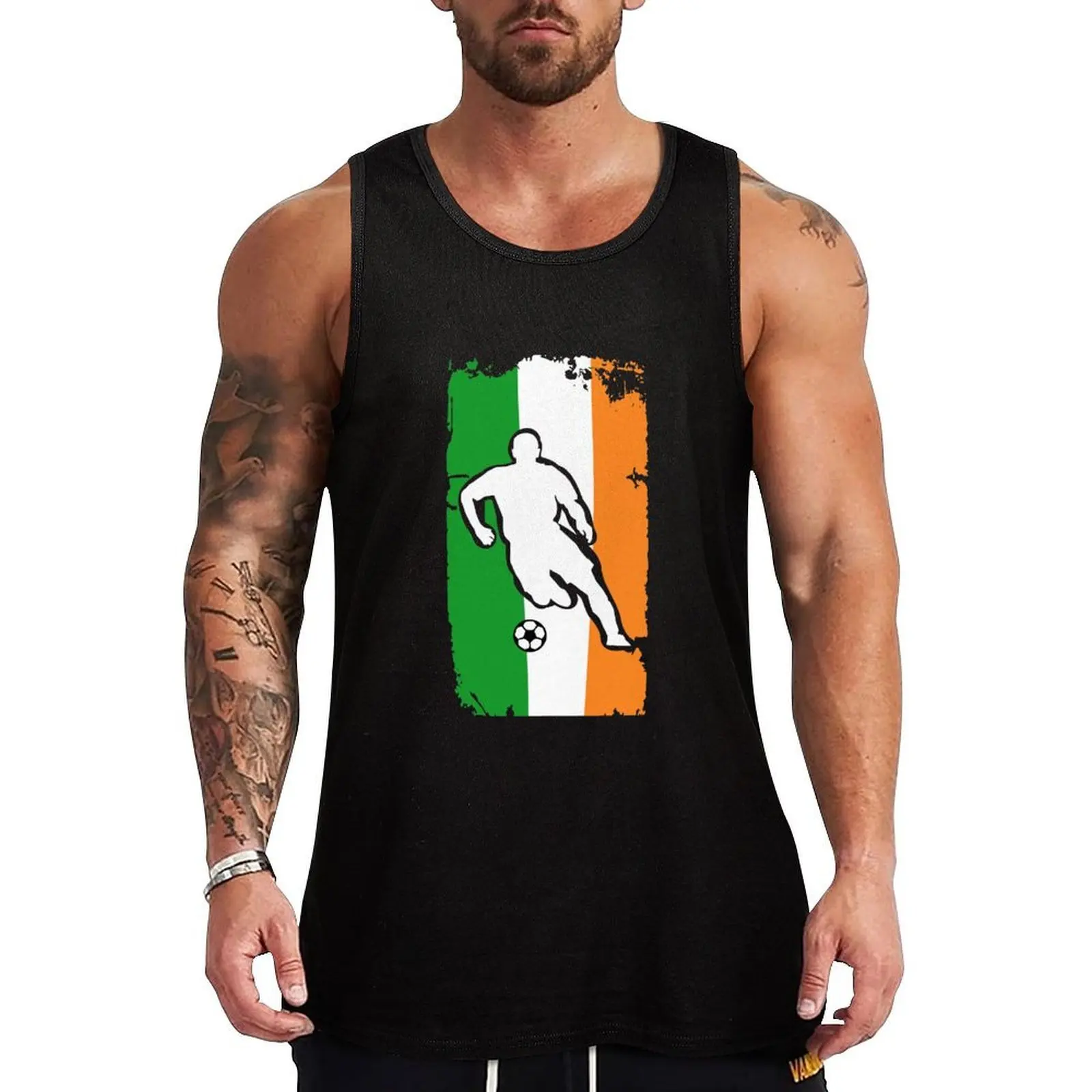 

Ireland Flag Soccer Player Tank Top Man gym clothes fitness clothing for men man vest vest men