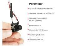 Radiolink 5.8G 48CH Wireless Image Transmission OSD Camera for RC8X FPV Display 800TVL 200mW F121 Mini Racing Drone Quadcopter