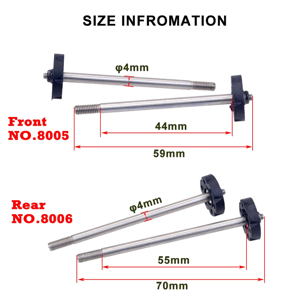 1/8 RC Car Front Rear Shock Absorber Axle Set 8005 8006 Axle of Shock Absorber For ZD Racing 08421 BX-8E 08427 1/8 RC Car Parts