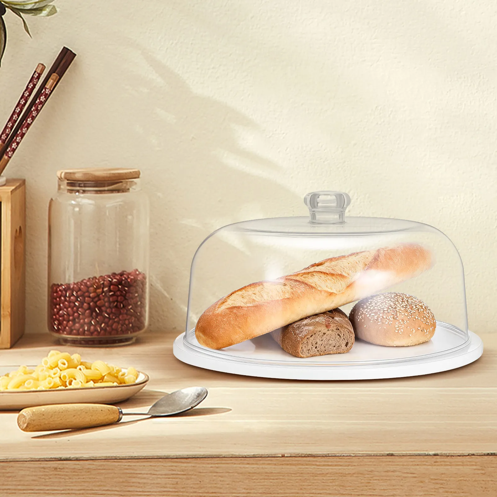 

Прозрачный пластиковый колпак для торта, многоразовая крышка для еды, защитный чехол для подноса с десертами, маффинами, печеньем, для вечеринок